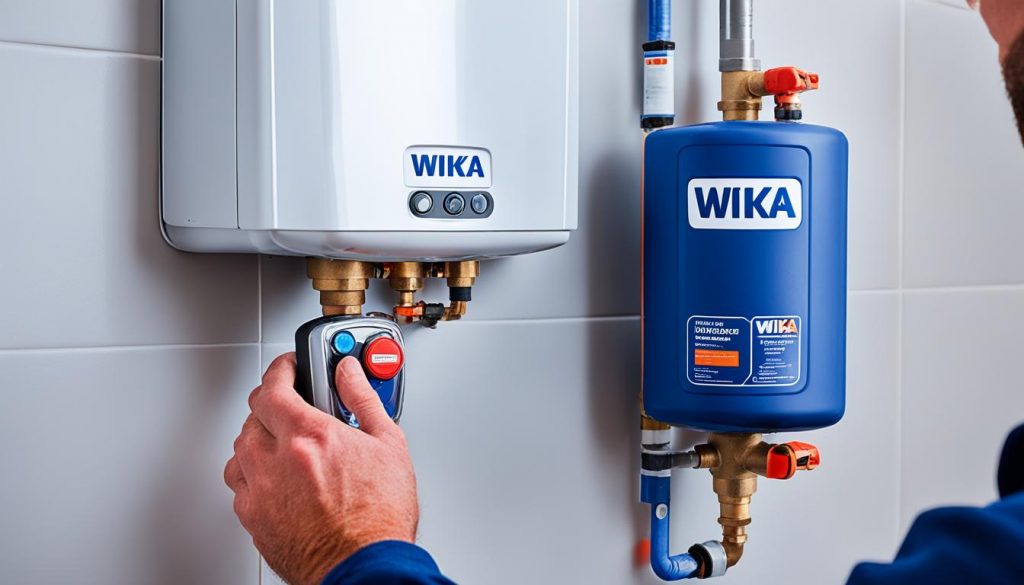 Pemasangan wika water heater